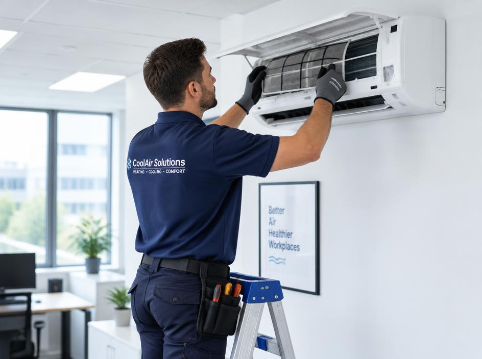 Mantenimiento de aire acondicionado split en oficina